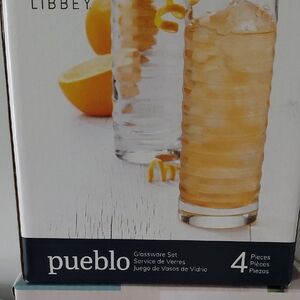Libbey Clear Ribbed Glass Tumbler Set